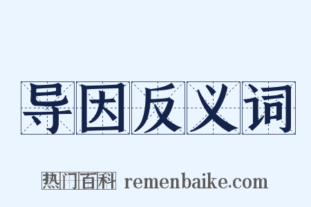 导因反义词是什么意思的图片